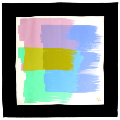 Pochette / Petit foulard en soie "Brushstroke Blocks"